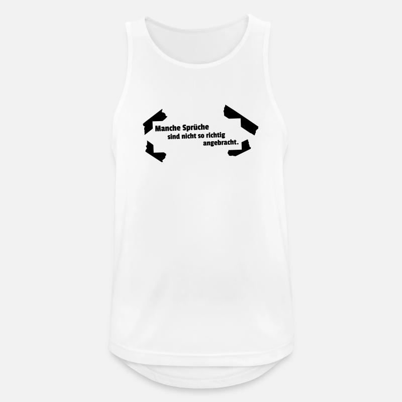 Sprueche nicht angebracht - Männer Tank Top atmungsaktiv - Weiß