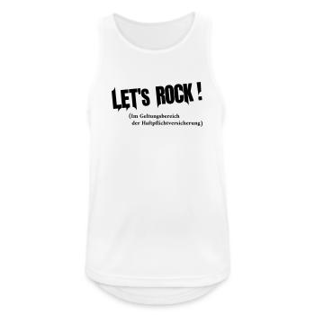 lets rock - Men's Breathable Tank Top - white - Front - Nick (188cm)
