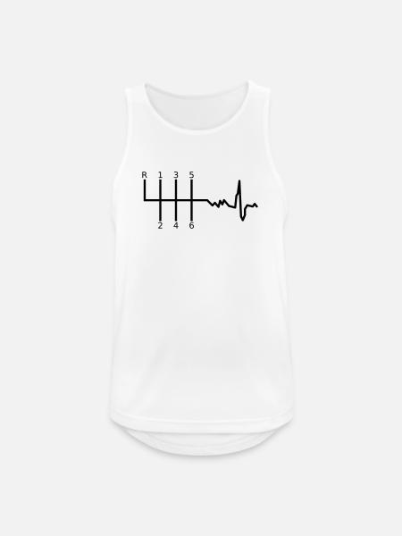Gears with heartbeat - Men's Breathable Tank Top - white