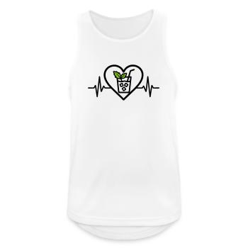 Mojito Herz Cocktail Minze Glas Sommer - Männer Tank Top atmungsaktiv - Weiß - Vorne - Nick (188cm)