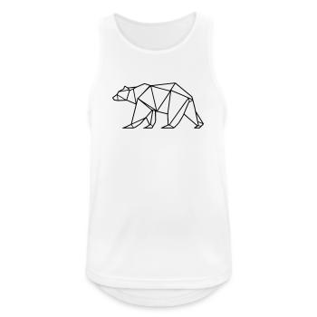 Polygone ours grizzli polaire - Débardeur respirant Homme - blanc - Devant - Nick (188cm)