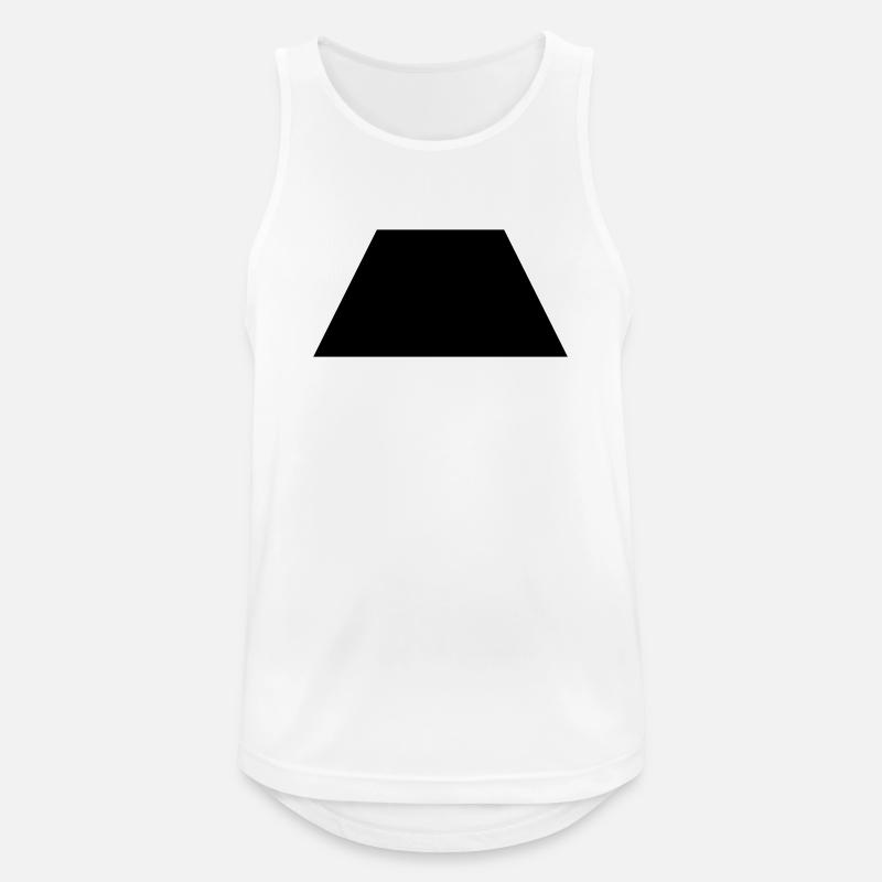schwarzes Trapez - Männer Tank Top atmungsaktiv - Weiß