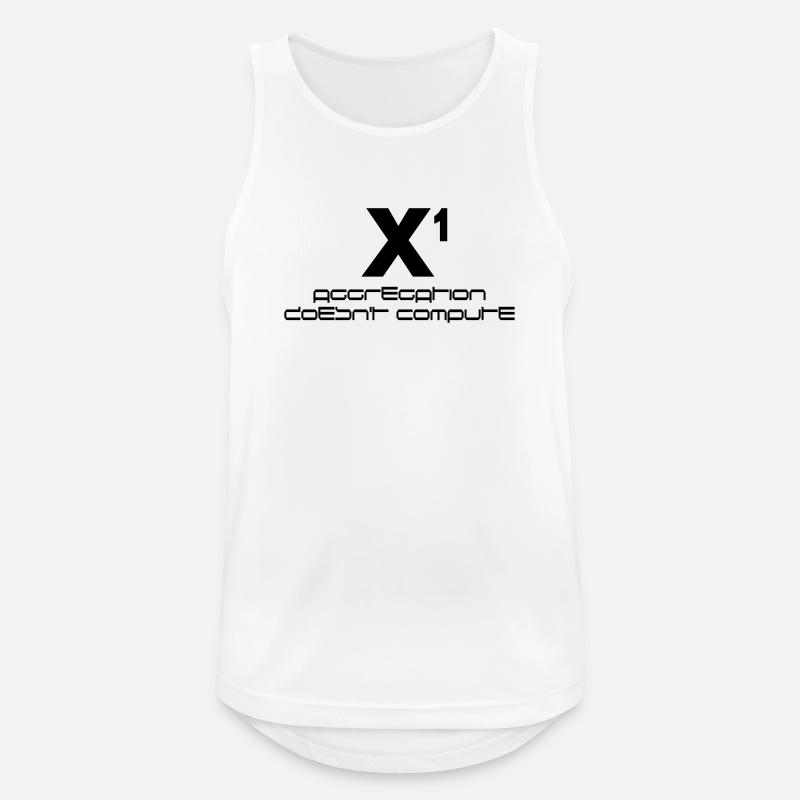 X hoch eins – aggregation doesn't compute - Männer Tank Top atmungsaktiv - Weiß