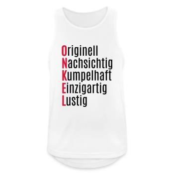 Onkel Geschenk lustig von Neffe Nichte - Männer Tank Top atmungsaktiv - Weiß - Vorne - Nick (188cm)