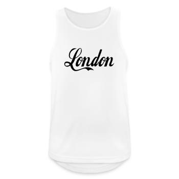 London - couleur personnalisable - Débardeur respirant Homme - blanc - Devant - Nick (188cm)