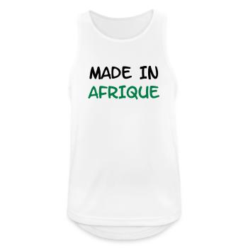 Made in AFRIQUE ! - Débardeur respirant Homme - blanc - Devant - Nick (188cm)