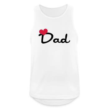 Dad - Männer Tank Top atmungsaktiv - Weiß - Vorne - Nick (188cm)