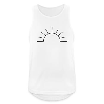 Soleil simple - Débardeur respirant Homme - blanc - Devant - Nick (188cm)