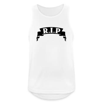 Ribbon RIP banner - Men's Breathable Tank Top - white - Front - Nick (188cm)