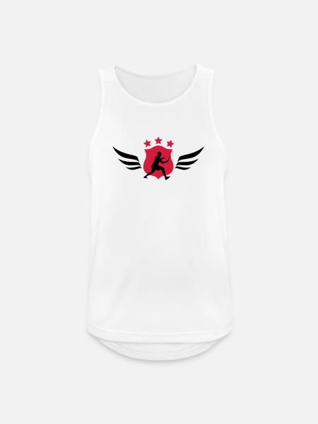 Badminton - Sport - Racket - Men's Breathable Tank Top - white