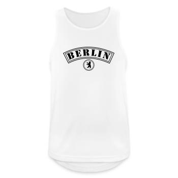 Berlin with bear - Men's Breathable Tank Top - white - Front - Nick (188cm)