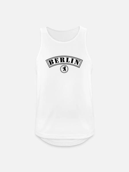 Berlin with bear - Men's Breathable Tank Top - white