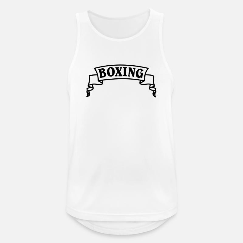 Boxen Boxtext in Wimpel oder Banner - Männer Tank Top atmungsaktiv - Weiß