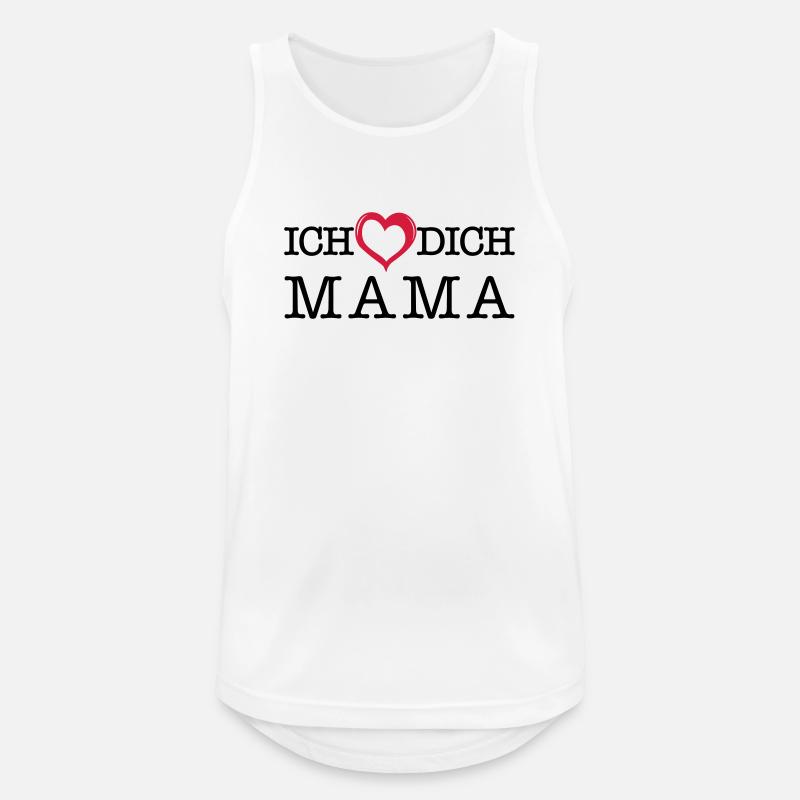 Ich lieb dich Mama - Männer Tank Top atmungsaktiv - Weiß