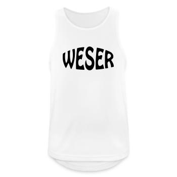 WESER - Männer Tank Top atmungsaktiv - Weiß - Vorne - Nick (188cm)