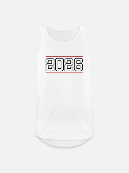2026 Linie - Männer Tank Top atmungsaktiv - Weiß