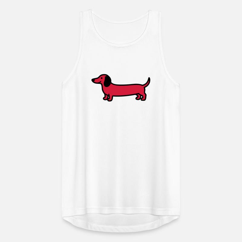 Jagdhund Dackel Profil Vektor Männer Tank Top atmungsaktiv