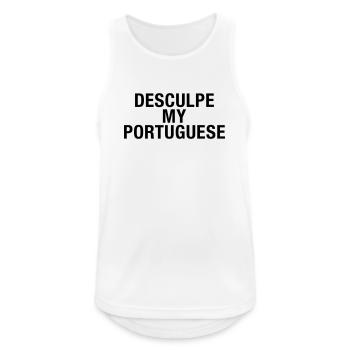 PORTUGAL Portugiesische Sprache Portugiesisch - Männer Tank Top atmungsaktiv - Weiß - Vorne - Nick (188cm)