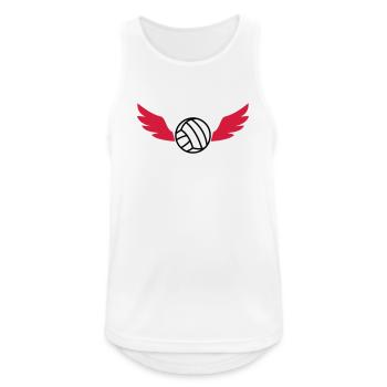 Volleyball - Volley Ball - Sport - Sportsman - Männer Tank Top atmungsaktiv - Weiß - Vorne - Nick (188cm)