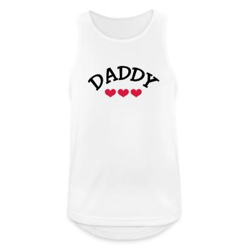 Daddy - Männer Tank Top atmungsaktiv - Weiß - Vorne - Nick (188cm)