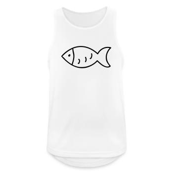 Fischer Fischerei Fisch Fish Fischgräte angeln - Männer Tank Top atmungsaktiv - Weiß - Vorne - Nick (188cm)