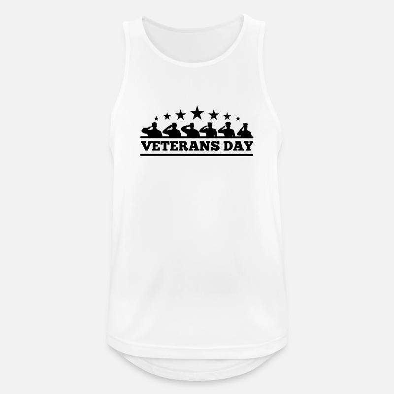 Emblem Veterans Day - Männer Tank Top atmungsaktiv - Weiß