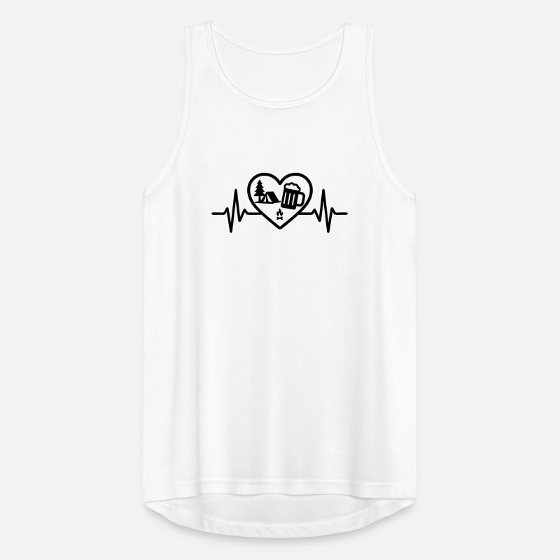 Herz Camping Bier Männer Tank Top atmungsaktiv