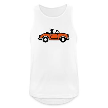 Cabriolet Sport Car Italie Voiture de vacances - Débardeur respirant Homme - blanc - Devant - Nick (188cm)