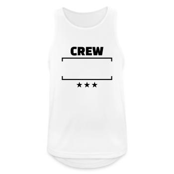 Crew - Männer Tank Top atmungsaktiv - Weiß - Vorne - Nick (188cm)