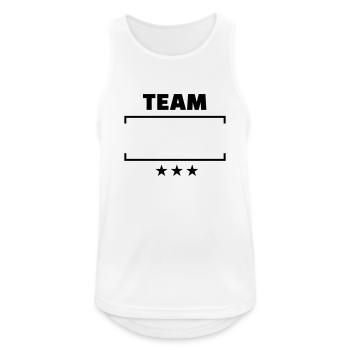 Team - Männer Tank Top atmungsaktiv - Weiß - Vorne - Nick (188cm)