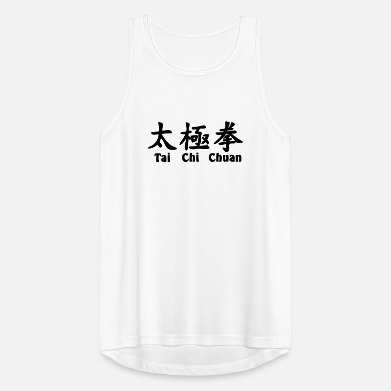 Script Tai Ji Quan horizontal avec texte Débardeur respirant Homme