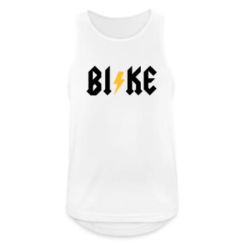 BI!KE - Männer Tank Top atmungsaktiv - Weiß - Vorne - Nick (188cm)