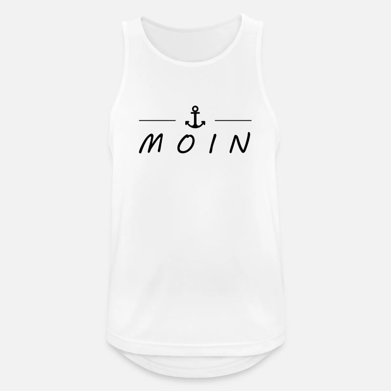 Moin - Männer Tank Top atmungsaktiv - Weiß