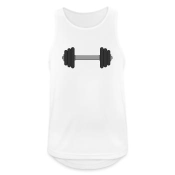 Dumbbell - Men's Breathable Tank Top - white - Front - Nick (188cm)