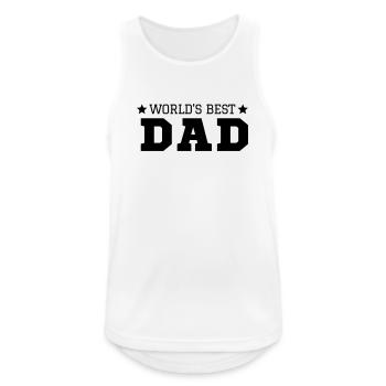 World's Best Dad - Männer Tank Top atmungsaktiv - Weiß - Vorne - Nick (188cm)