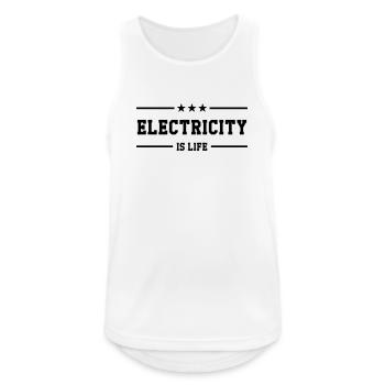 Electricity is Life: Energy and Passion! - Men's Breathable Tank Top - white - Front - Nick (188cm)