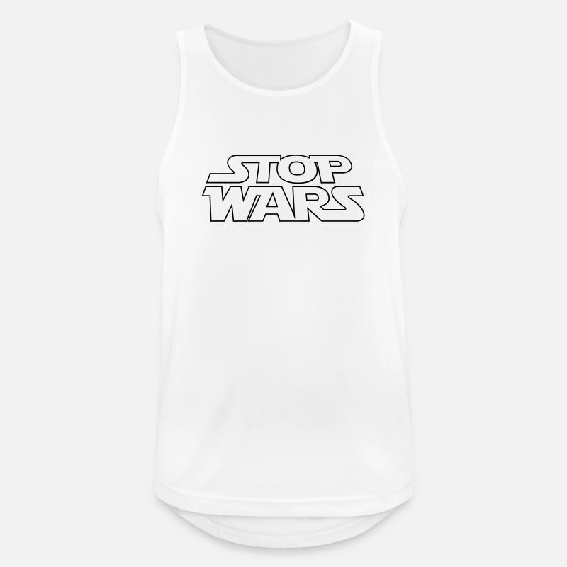 Kriegsgegner Stop Wars - Männer Tank Top atmungsaktiv - Weiß