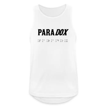 Braille typographic paradox - Men's Breathable Tank Top - white - Front - Nick (188cm)