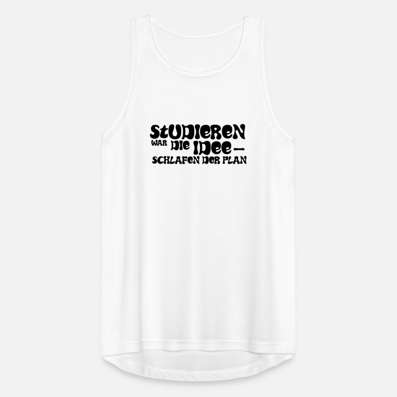 Studieren war die Idee – Schlafen der Plan Männer Tank Top atmungsaktiv