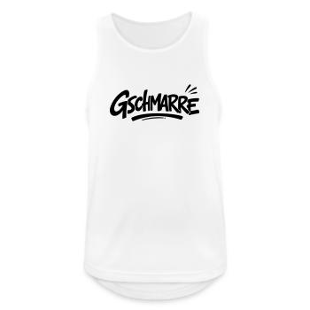 Gschmarre - Männer Tank Top atmungsaktiv - Weiß - Vorne - Nick (188cm)