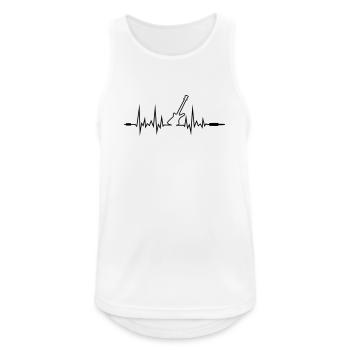 Wave Gitarre mit Klinkenstecker-Enden - Männer Tank Top atmungsaktiv - Weiß - Vorne - Nick (188cm)