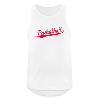 Basketball - Basket Ball - Game - Sport - Player - Männer Tank Top atmungsaktiv - Weiß - Vorne - Nick (188cm)