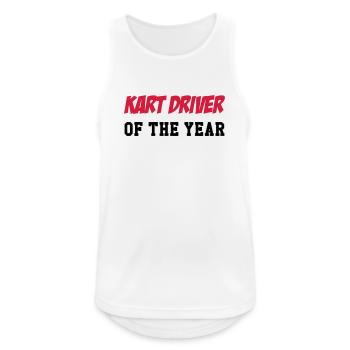 Go-Kart / Karting / Kart / Fahrer - Männer Tank Top atmungsaktiv - Weiß - Vorne - Nick (188cm)