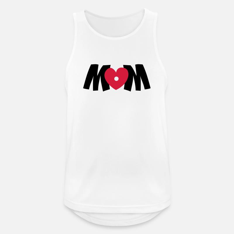 Mama Herz - Männer Tank Top atmungsaktiv - Weiß