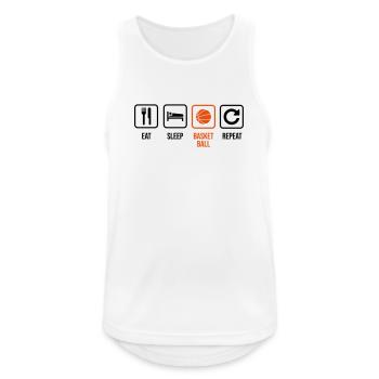 basketballer - Débardeur respirant Homme - blanc - Devant - Nick (188cm)
