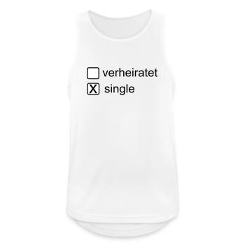 Single - Men's Breathable Tank Top - white - Front - Nick (188cm)