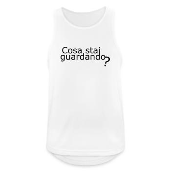 Looking - Men's Breathable Tank Top - white - Front - Nick (188cm)