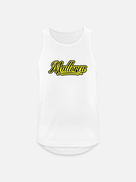 Mallorca Schrift - Männer Tank Top atmungsaktiv - Weiß