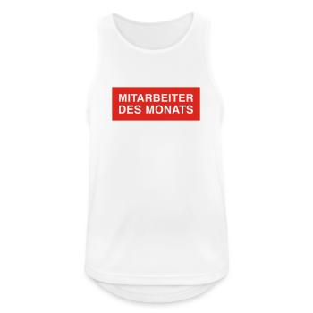 mitarbeiter des monats - Männer Tank Top atmungsaktiv - Weiß - Vorne - Nick (188cm)