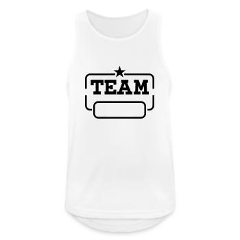 Team - Männer Tank Top atmungsaktiv - Weiß - Vorne - Nick (188cm)